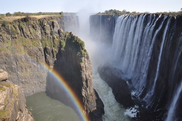 Victoria Falls with Rainbow