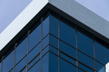 Fototapeta na wymiar Windows office building in latin america Guatemala.