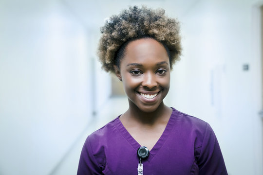 Portrait Of Smiling Black Nurse