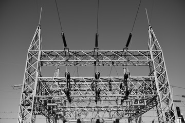Electrical sub station, high voltage distribution structure, Texas