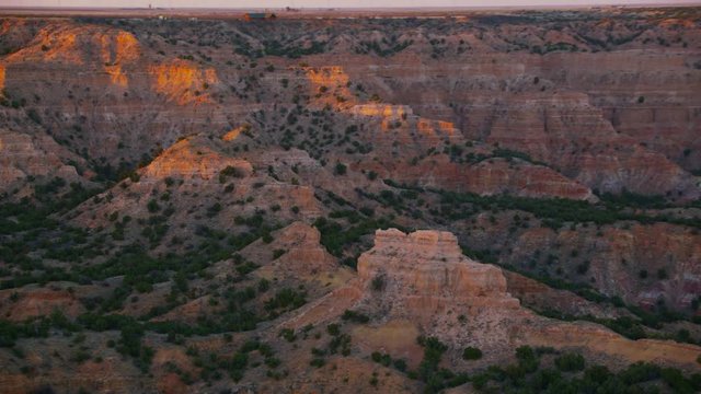 Palo Duro Canyon at sunset in Amarillo, Texas