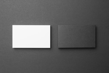 Business card on black background - 187826279
