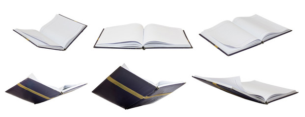 set of book opening isolated education creative concept