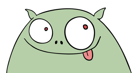 funny monster illustration
