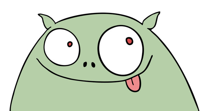 funny monster illustration