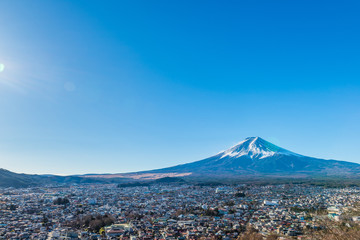 富士山と街並み