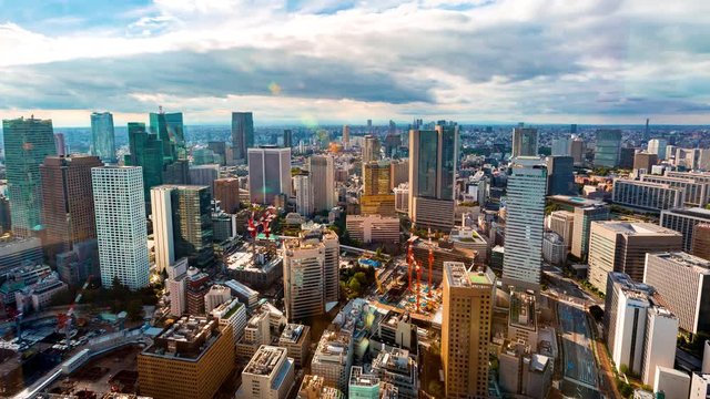 Time-lapse of the Tokyo skyline in the day time