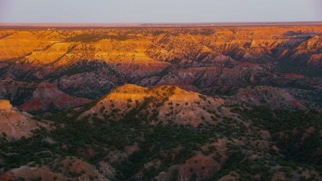 Palo Duro Canyon at sunset in Amarillo, Texas