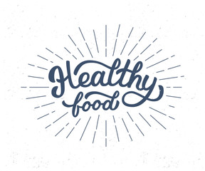 Healthy food hand lettering