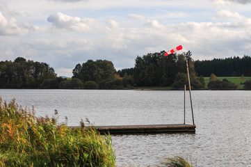 windsock used to determine direction and wind speed
