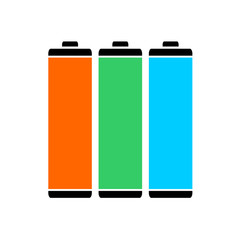 Three batteries illustration