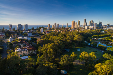 Gold Coast, Queensland/Australia - 9 July 2017: Aerial Image over Cascade Gardens on the Gold Coast, Australia © DCP Stock
