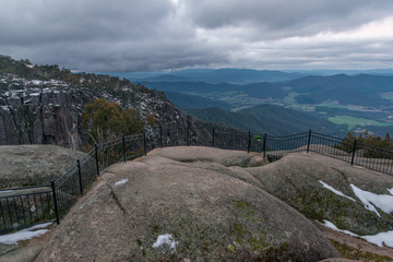 Mount Buffalo, winter view at the top of the snow mountain