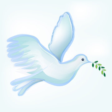 Peace dove symbol logo