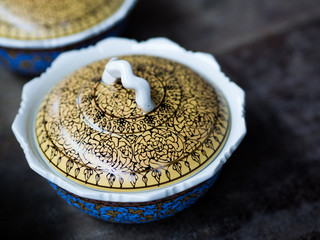 A traditional Thai Benjarong, ceramic, Thailand