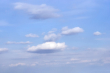 Blue sky. White clouds. Fresh air