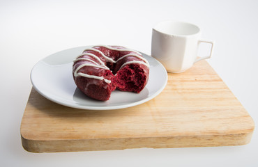 donut or donut and coffee on a background.