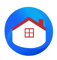 Abstract wavy house logo vector