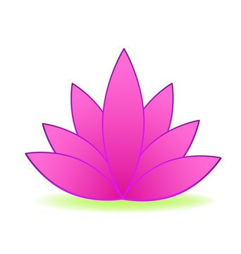 Pink lotus flower logo design