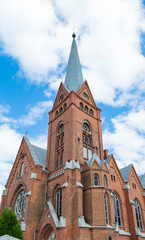Fototapeta na wymiar Martin Luther Cathedral, Evangelical Lutheran Church in Daugavpils, Latvia