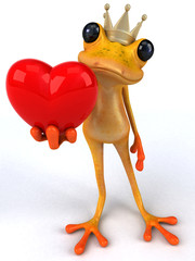 Fun frog - 3D Illustration