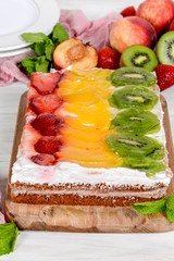 Cake shot in studio in decor