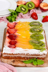 Cake shot in studio in decor
