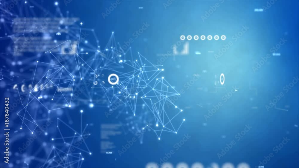 Poster 4k abstract background dot circle with connection for futuristic network cyber connect concept with 
