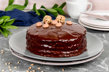 Cake shot in studio in decor