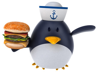 Fun penguin - 3D Illustration