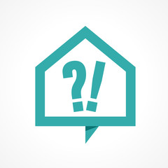 picto maison et point d'interrogation