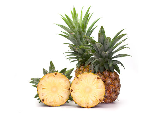 Ripe pineapples , Healthy fruit.