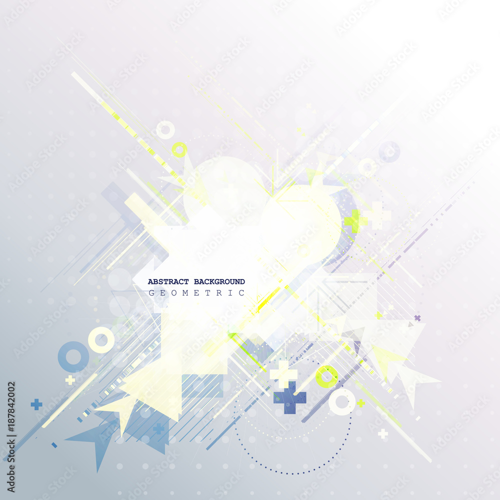 Poster abstract background with colorful geometric elements. technology design.