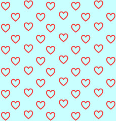 Hearts pattern for Valentine's Day ,vector background.