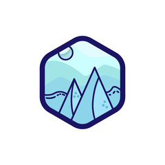 Mountain Logo Blue design