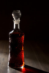empty glass wine decanter