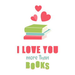 Cute Valentine's day lettering composition.