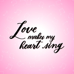 Cute Valentine's day lettering composition.