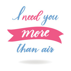 Cute Valentine's day lettering composition.