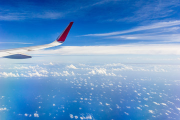 Fototapeta na wymiar Cloud and sky view from plane.