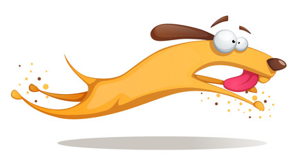 Funnu, cute, crazy yellow dog.