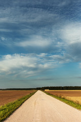 Gravel road in countryside.