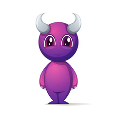 Fototapeta premium Cute, funny devil. Cartoon characters.