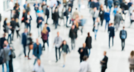 blurred crowd of people business concept