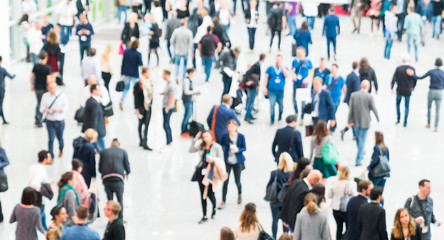 blurred crowd of people business concept