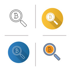 Bitcoin research icon