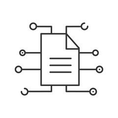 Digital document linear icon