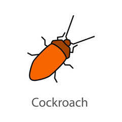 Cockroach color icon