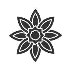 Islamic star glyph icon