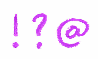 Set of three symbols isolated